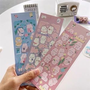 [BUY ONE GET ONE FREE] holographic aesthetic bunny series tulip stickers